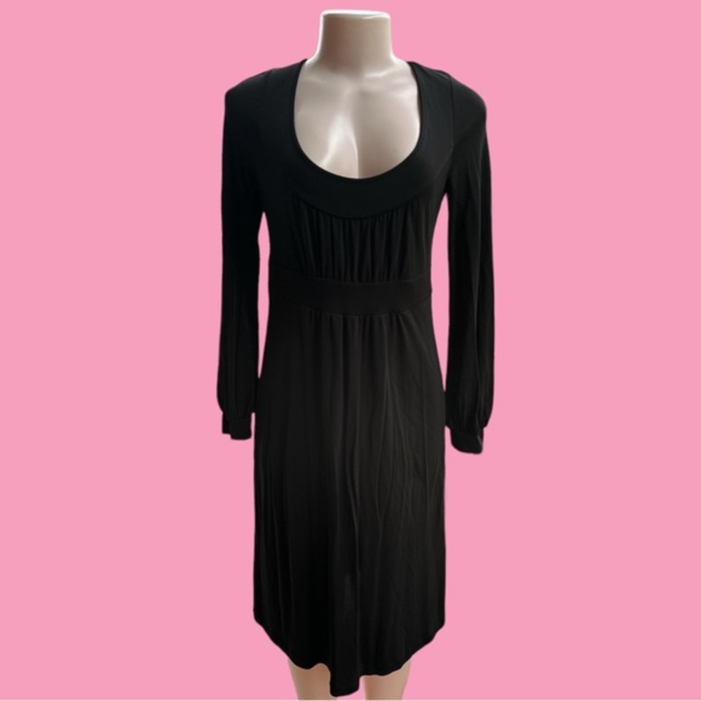 INC International Concepts Black Empire Waist Midi Dress Medium